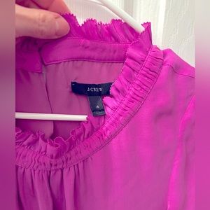 Beautiful purple ruffle collar J.Crew blouse